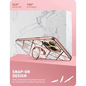 Etui Supcase Cosmo Snap do Apple iPhone 13 Pro Max Marble Pink