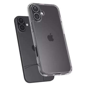 Etui + Szkło Spigen Ultra Hybrid do Apple iPhone 16 obudowa ochronna case na telefon Crystal Clear