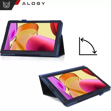 Etui + Szkło do Lenovo Tab M11 10.95" TB330FU/TB330XU/TB331FC stojak pokrowiec obudowa z klapką na tablet Case Alogy Granatowe + Rysik Gratis