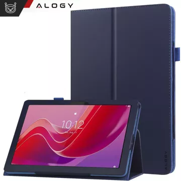 Etui + Szkło do Lenovo Tab M11 10.95" TB330FU/TB330XU/TB331FC stojak pokrowiec obudowa z klapką na tablet Case Alogy Granatowe + Rysik Gratis