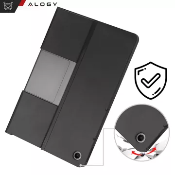 Etui + Szkło do Lenovo Tab Plus 11.5" 2024 TB351FU Alogy Book Cover Case obudowa na tablet Granatowe + Rysik Gratis