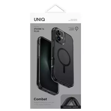 Etui UNIQ Combat do iPhone 16 Plus 6.7" Magclick Charging Czarny/Carbon Black