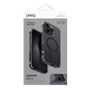 Etui UNIQ Eleva with Vertica Stand do iPhone 16 Pro Max 6.9" Czarny/Carbon Black