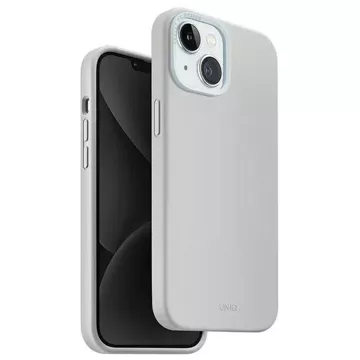 Etui UNIQ Lino Hue do iPhone 15 6.1" Magclick Charging jasnoszary/chalk grey