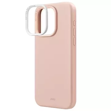 Etui UNIQ Lino Hue do iPhone 15 Pro Max 6.7" Magclick Charging różowy/blush pink