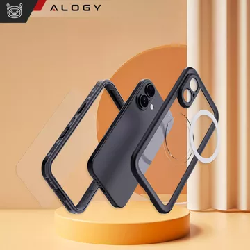 Etui Wodoodporne Alogy HydroArmor™ IP68 Case z przezroczystym tyłem Pancerna obudowa 360 do MagSafe do Apple iPhone 16 Plus