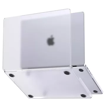 Etui do Apple Macbook Air 13.6 - M2/M3 2022/2023/2024/2025 Alogy AirGuard™ Elastyczna obudowa Matowa Przezroczysta Biel