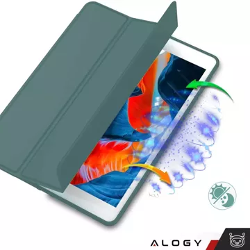 Etui do Apple iPad 10.2 9 gen 8/7 2021/2020/2019 Smart Pencil Case Alogy TPU obudowa na tablet Zielone