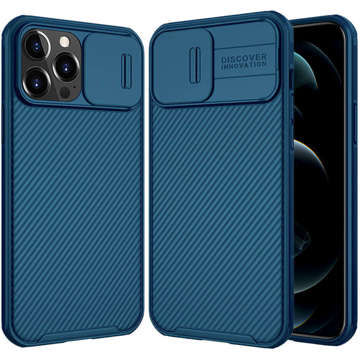 Etui do Apple iPhone 13 Pro Nillkin CamShield Pro Magnetic Blue + Szkło