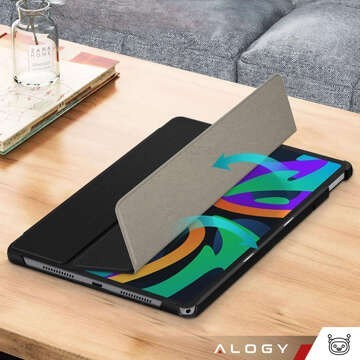 Etui do Lenovo Tab M11 10.95" TB330FU / TB330XU / TB331FC Book Case Cover z klapką obudowa futerał pokrowiec Alogy Czarne + Szkło + Rysik