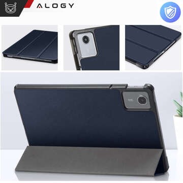 Etui do Lenovo Tab M11 10.95" TB330FU / TB330XU / TB331FC Book Case Cover z klapką obudowa futerał pokrowiec Alogy Granatowe + Rysik