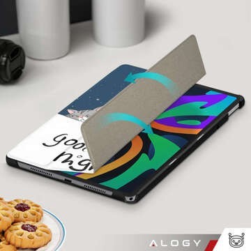 Etui do Lenovo Tab M11 10.95" TB330FU / TB330XU / TB331FC obudowa na tablet Case Alogy Book Cover Sleeping Cat + Szkło + Rysik