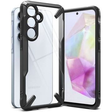 Etui do Samsung Galaxy A35 5G pancerne obudowa case plecki cover Ringke Fusion X Black + Szkło