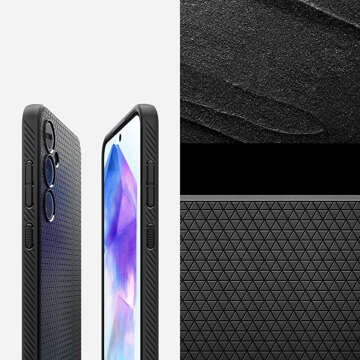 Etui do Samsung Galaxy A55 5G Spigen Liquid Air Case obudowa plecki czarne Matte Black