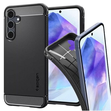 Etui do Samsung Galaxy A55 5G Spigen Rugged Armor Case obudowa plecki pancerne czarne Matte Black