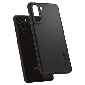 Etui do Samsung Galaxy S21 FE obudowa case Spigen Thin Fit Black + Szkło
