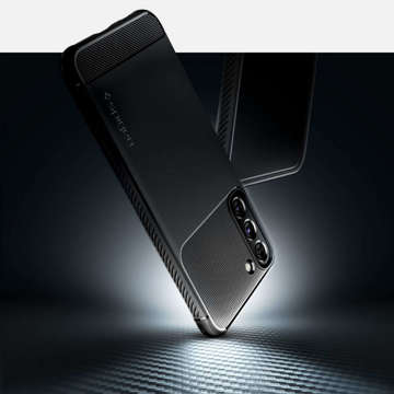 Etui do Samsung Galaxy S22 futerał Spigen Rugged Armor Matte Black + Szkło