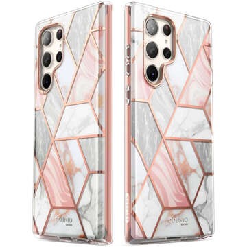 Etui do Samsung Galaxy S23 Ultra Supcase Cosmo Case Obudowa Pancerna Marmur Marble Pink