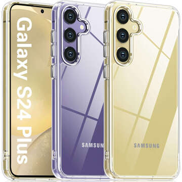 Etui do Samsung Galaxy S24+ Plus obudowa plecki futerał Hybrid Clear Case Alogy Przezroczyste + Szkło