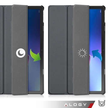 Etui do Samsung Galaxy Tab A9+ Plus 2023 11" (X210/X215/X216) obudowa z klapką na tablet Slim Case Alogy Szare + Szkło