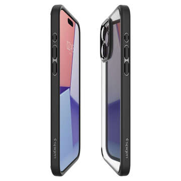 Etui do iPhone 15 Pro Max Spigen Ultra Hybrid Case obudowa plecki Matte Black + Szkło