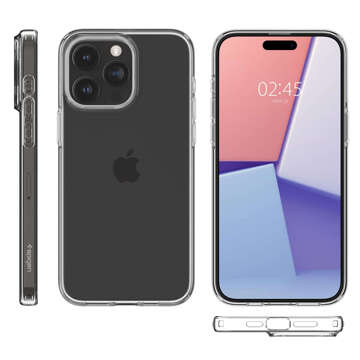 Etui do iPhone 15 Pro Spigen Liquid Crystal Case obudowa ochronna na telefon Crystal Clear + Szkło