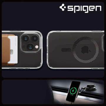 Etui do iPhone 15 Pro Spigen Ultra Hybrid MagFit do MagSafe obudowa ochronna na telefon Carbon Fiber