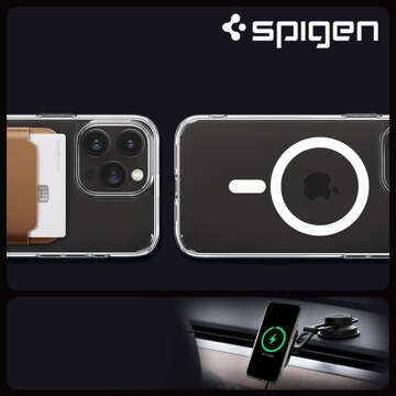 Etui do iPhone 15 Pro Spigen Ultra Hybrid MagFit do MagSafe obudowa ochronna na telefon White