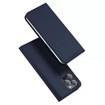 Etui do iPhone 15 Pro pokrowiec z klapką i portfelem Dux Ducis Skin Pro - niebieski
