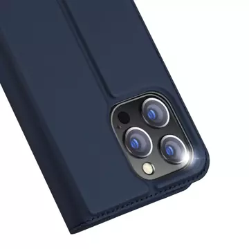 Etui do iPhone 15 Pro pokrowiec z klapką i portfelem Dux Ducis Skin Pro - niebieski