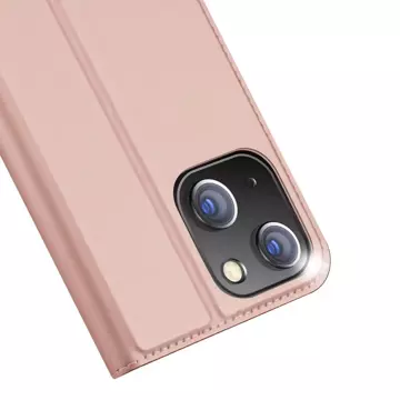 Etui do iPhone 15 pokrowiec z klapką i portfelem Dux Ducis Skin Pro - różowy