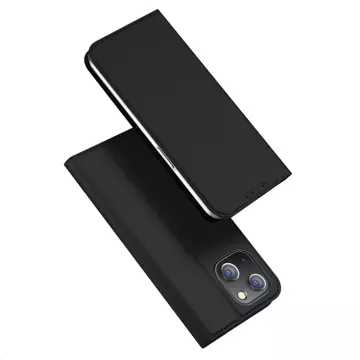Etui do iPhone 15 pokrowiec z klapką i portfelem na kartę Dux Ducis Skin Pro - czarne