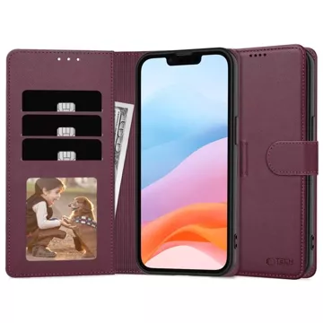 Etui do iPhone 16e Tech-Protect Wallet Mulberry