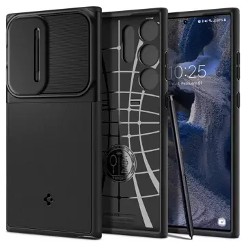 Etui do telefonu Spigen Optik Armor do Samsung Galaxy S23 Ultra Black