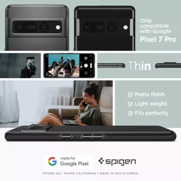Etui do telefony Spigen Thin Fit do Google Pixel 7 Pro Black