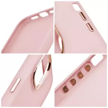 Etui futerał FRAME do Apple iPhone 15 Pro Max pudrowy róż