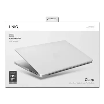 Etui na laptopa UNIQ Claro do MacBook Pro 14" (2021) przezroczysty/dove matte clear