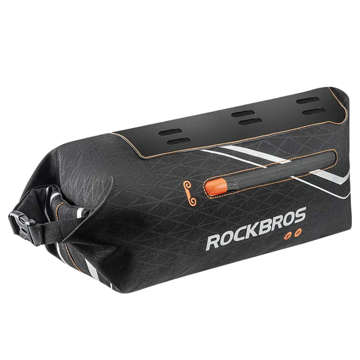 Etui na rower wodoodporne RockBros Waterproof Bicycle Front Frame Bag torba na rower pod ramę roweru 3.5L Czarna