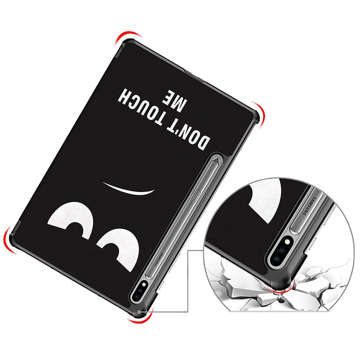 Etui na tablet Alogy Book Cover do Samsung Galaxy Tab S7 FE 5G 12.4 T730/T736B Don't Touch Me + Szkło