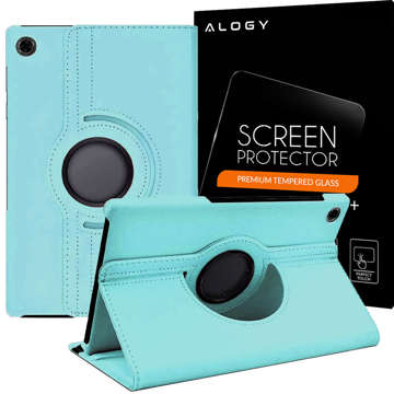 Etui na tablet obrotowe Alogy 360 do Lenovo Tab M10 Plus 10.3 TB-X606 Niebieski + Szkło