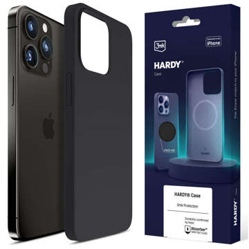 Etui na telefon 3mk do Apple iPhone 14 Pro Hardy Silicone MagCase Graphite