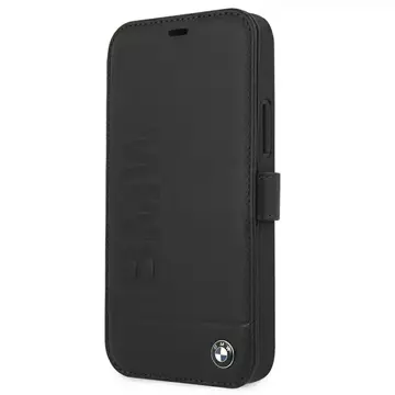 Etui na telefon BMW BMFLBKP12SSLLBK do Apple iPhone 12 Mini 5,4" czarny/black book Signature