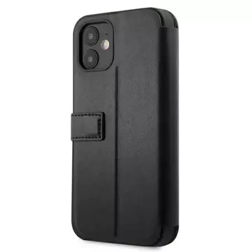 Etui na telefon BMW BMFLBKP12SSLLBK do Apple iPhone 12 Mini 5,4" czarny/black book Signature