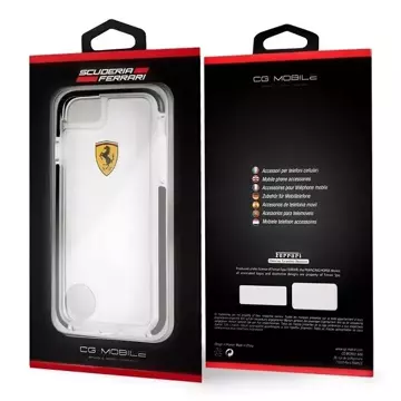 Etui na telefon Ferrari Hardcase iPhone 7/8 SE 2020 / SE 2022 Shockproof transparent black