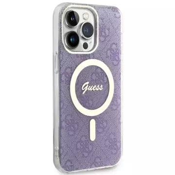 Etui na telefon Guess GUHMP14XH4STU do Apple iPhone 14 Pro Max 6,7" purpurowy/purple hardcase 4G MagSafe