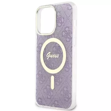 Etui na telefon Guess GUHMP14XH4STU do Apple iPhone 14 Pro Max 6,7" purpurowy/purple hardcase 4G MagSafe