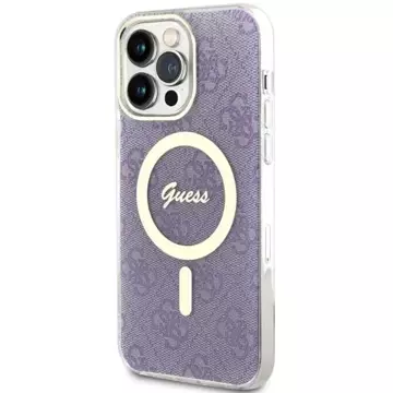 Etui na telefon Guess GUHMP14XH4STU do Apple iPhone 14 Pro Max 6,7" purpurowy/purple hardcase 4G MagSafe