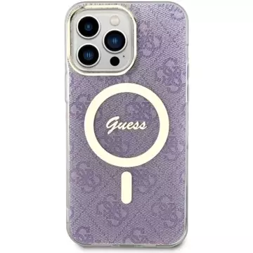 Etui na telefon Guess GUHMP14XH4STU do Apple iPhone 14 Pro Max 6,7" purpurowy/purple hardcase 4G MagSafe