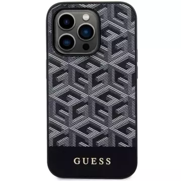 Etui na telefon Guess GUHMP14XHGCFSEK do Apple iPhone 14 Pro Max 6,7" czarny/black hardcase GCube Stripes MagSafe