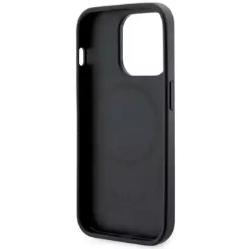 Etui na telefon Guess GUHMP14XHGCFSEK do Apple iPhone 14 Pro Max 6,7" czarny/black hardcase GCube Stripes MagSafe